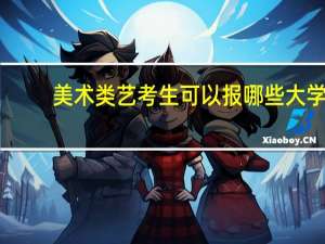 美术类艺考生可以报哪些大学