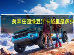 美森庄园绿豆汁卡路里是多少