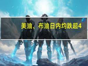 美油、布油日内均跌超4%