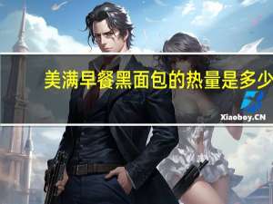 美满  早餐黑面包的热量是多少