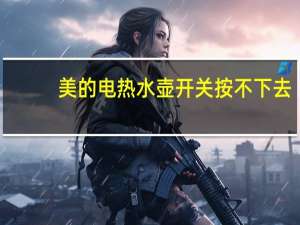 美的电热水壶开关按不下去
