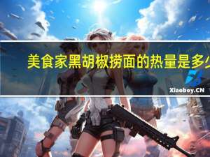 美食家 黑胡椒捞面的热量是多少