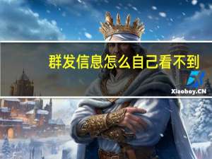 群发信息怎么自己看不到（群发信息）