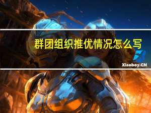 群团组织推优情况怎么写