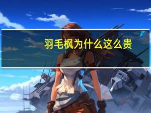 羽毛枫为什么这么贵