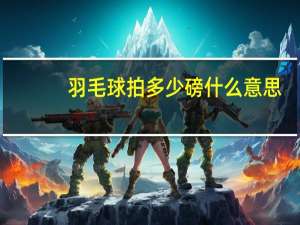 羽毛球拍多少磅什么意思