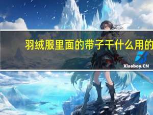 羽绒服里面的带子干什么用的