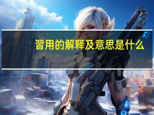 習用的解释及意思是什么