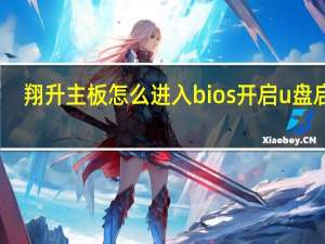 翔升主板怎么进入bios开启u盘启动（翔升）