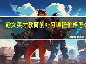 翰文英才教育的补习课程价格怎么样