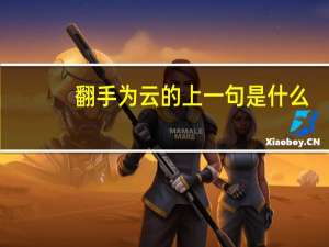 翻手为云的上一句是什么