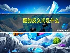 翻的反义词是什么