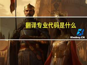 翻译专业代码是什么