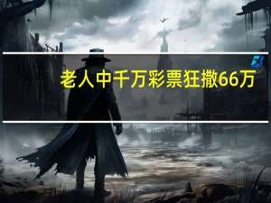 老人中千万彩票狂撒66万？当地回应 家庭矛盾所致