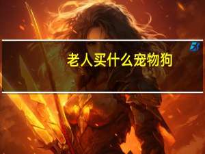 老人买什么宠物狗