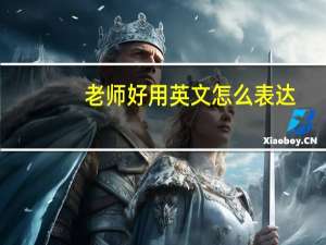 老师好用英文怎么表达？