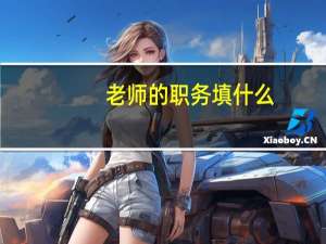老师的职务填什么