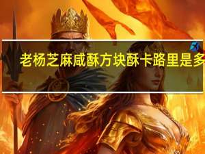 老杨 芝麻咸酥方块酥卡路里是多少