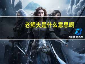 老鳏夫是什么意思啊