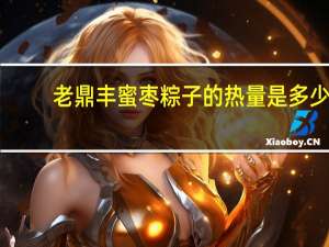 老鼎丰 蜜枣粽子的热量是多少