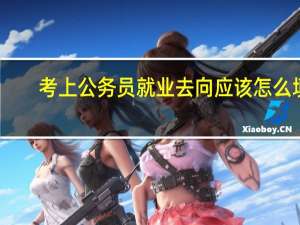 考上公务员就业去向应该怎么填
