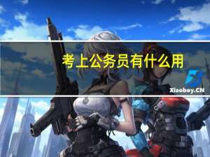 考上公务员有什么用