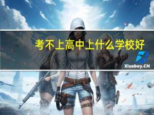 考不上高中上什么学校好