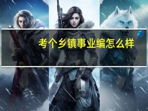 考个乡镇事业编怎么样