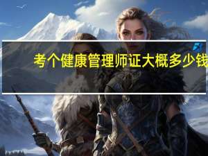 考个健康管理师证大概多少钱