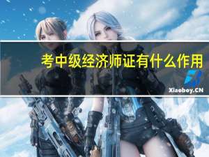 考中级经济师证有什么作用