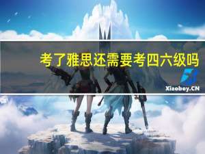 考了雅思还需要考四六级吗