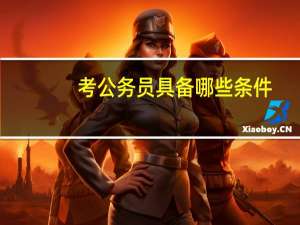 考公务员具备哪些条件