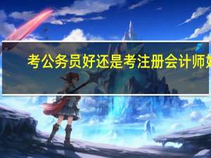 考公务员好还是考注册会计师好