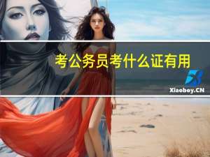 考公务员考什么证有用