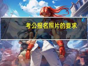 考公报名照片的要求
