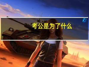 考公是为了什么