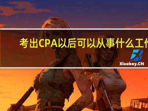考出CPA以后可以从事什么工作