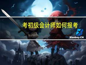 考初级会计师如何报考