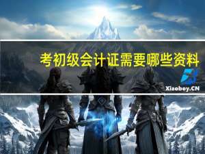 考初级会计证需要哪些资料