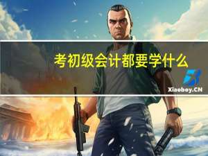 考初级会计都要学什么