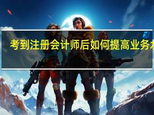 考到注册会计师后如何提高业务水平