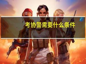 考协警需要什么条件