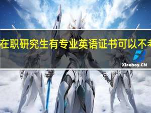 考在职研究生有专业英语证书可以不考此科吗