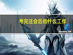 考完注会后做什么工作
