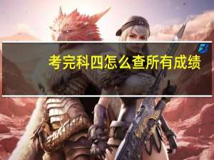 考完科四怎么查所有成绩