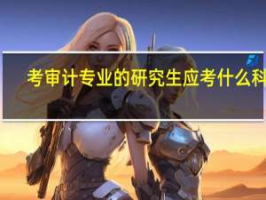 考审计专业的研究生应考什么科目