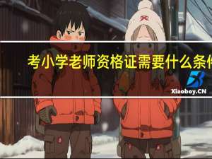 考小学老师资格证需要什么条件
