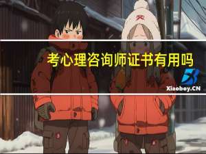 考心理咨询师证书有用吗