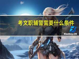 考文职辅警需要什么条件