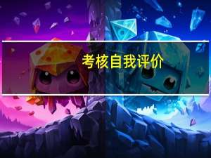 考核自我评价